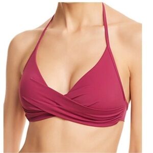 Red Carter Twist Bra Bikini Top rose size medium nwt